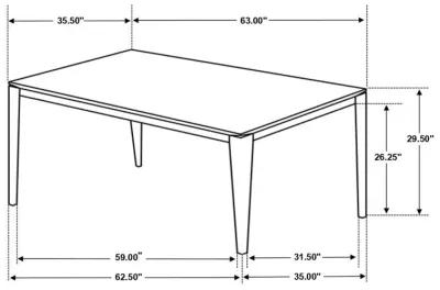 Stevie - 7 Piece Rectangular Dining Table Set - Gray And Black