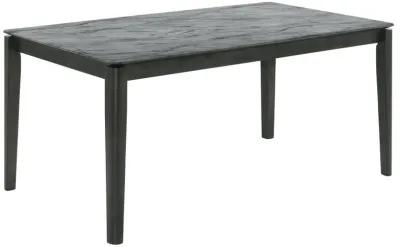 Stevie - 7 Piece Rectangular Dining Table Set - Gray And Black