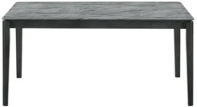 Stevie - 7 Piece Rectangular Dining Table Set - Gray And Black