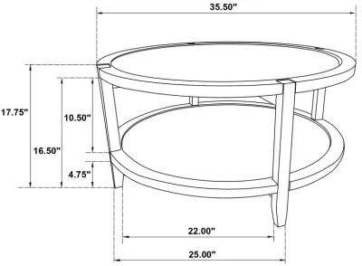 Camillo - Round Solid Wood Coffee Table - Maple