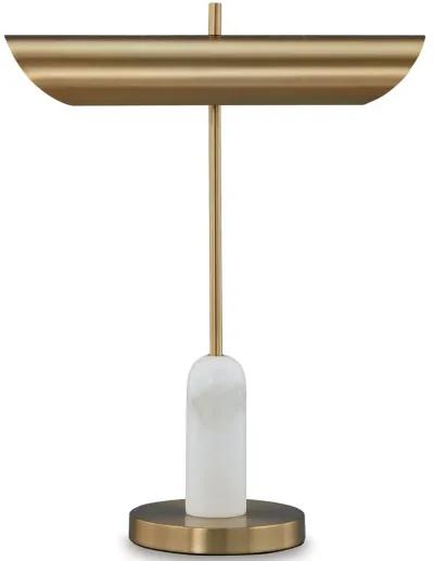 Rowleigh - Gold Finish / White - Marble Desk Lamp