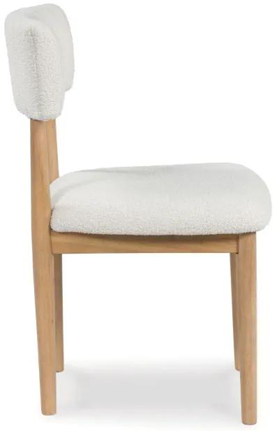 Sawdyn - White / Light Brown - Dining Upholstered Side Chair (Set of 2)