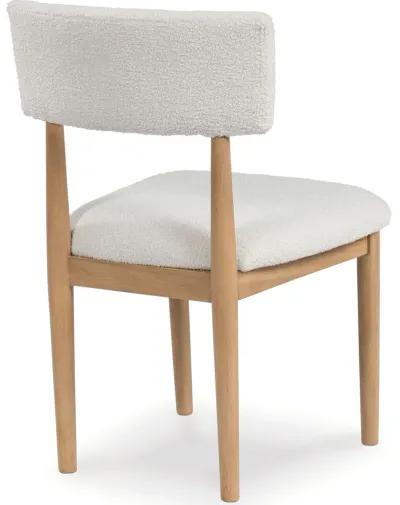 Sawdyn - White / Light Brown - Dining Upholstered Side Chair (Set of 2)