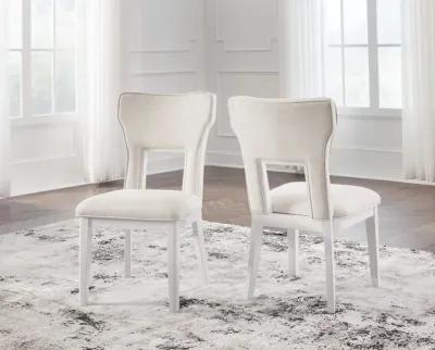 Chalanna - White - Dining Upholstered Side Chair (Set of 2)