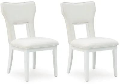 Chalanna - White - Dining Upholstered Side Chair (Set of 2)