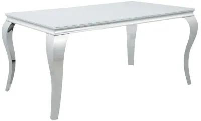 Carone - Rectangular Glass Top Dining Table