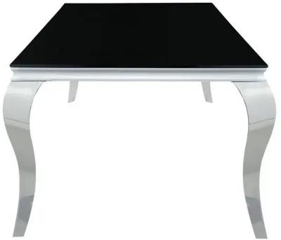 Carone - Rectangular Glass Top Dining Table