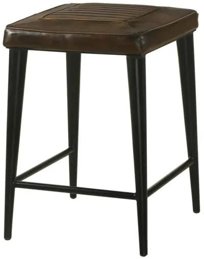 Alvaro - Leather Upholstered Backless Bar Stool (Set of 2)