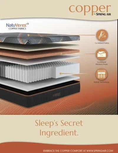 Bingham Hybrid Smooth Top Medium Mattress - Copper