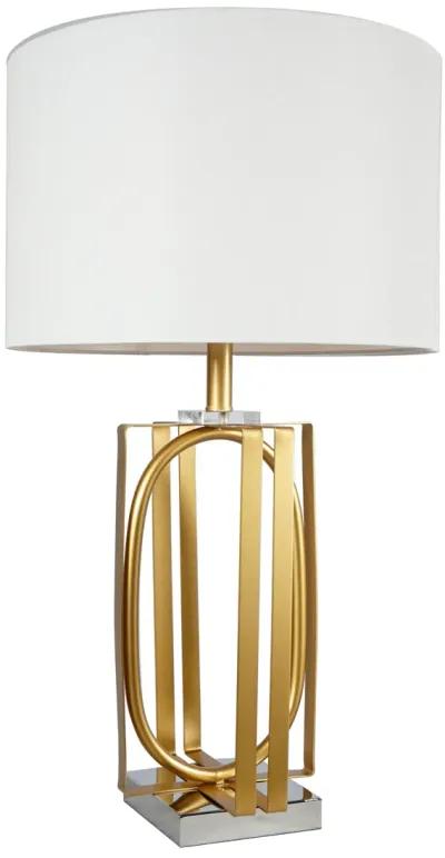 Table Lamp - Gold & White