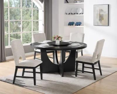 Rupert - Round Table With Lazy Susan - Charcoal