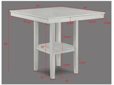 Lester - 5 Piece Counter Height Table Set - Drift Wood