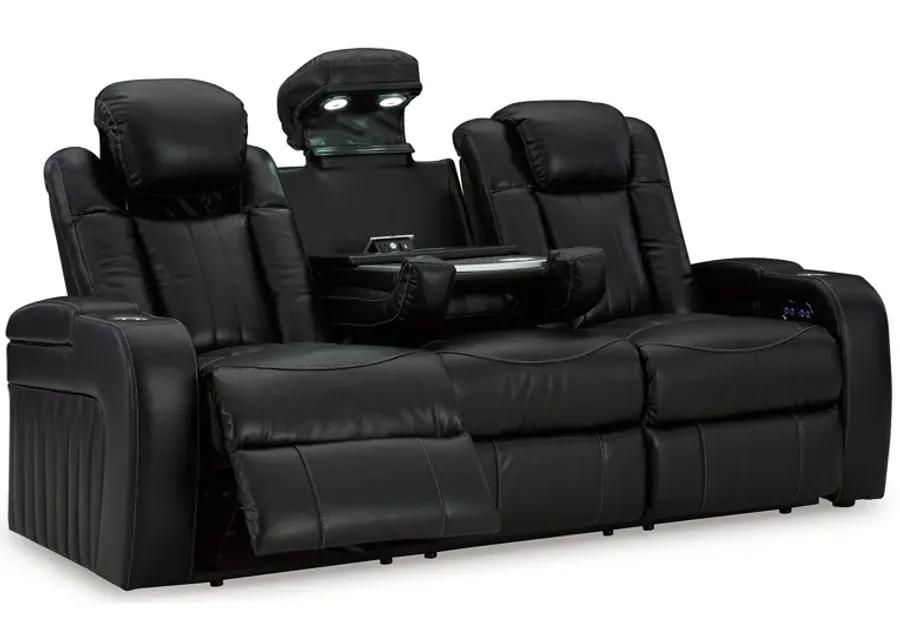 Caveman Den - Midnight - Power Reclining Sofa With Adj Headrest