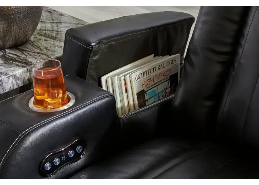 Caveman Den - Midnight - Power Reclining Sofa With Adj Headrest