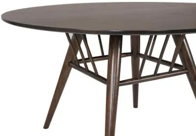 Everton - 5 Piece Round Dining Table Set - Dark Walnut