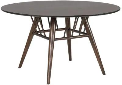 Everton - 5 Piece Round Dining Table Set - Dark Walnut