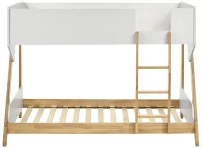 Wyatt - Wood Twin Over Twin Bunk Bed - White And Natural