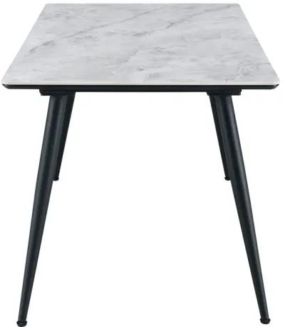 Dennison - Rectangular Ceramic Top Dining Table Gray - Gray Marble