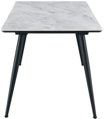 Dennison - Rectangular Ceramic Top Dining Table Gray - Gray Marble