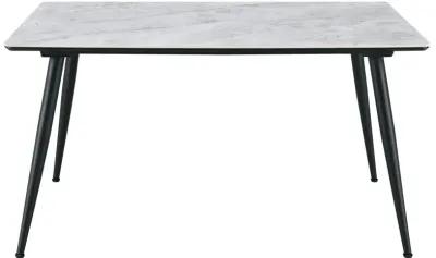 Dennison - Rectangular Ceramic Top Dining Table Gray - Gray Marble