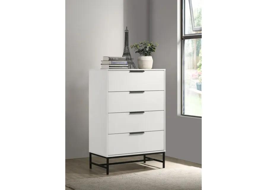 Sonora - 4-Drawer Bedroom Chest - White