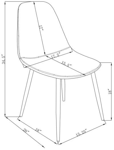 Dennison - Upholstered Dining Side Chair (Set of 4) - Gray