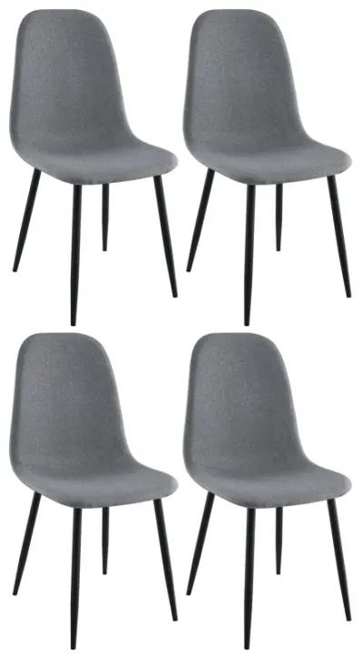 Dennison - Upholstered Dining Side Chair (Set of 4) - Gray