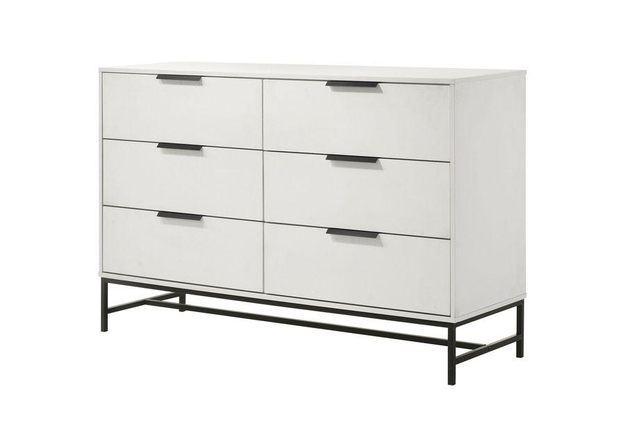 Sonora - 6-Drawer Bedroom Dresser - White