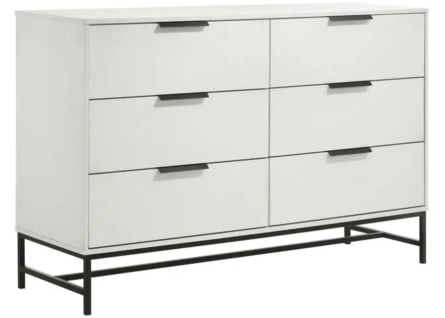 Sonora - 6-Drawer Bedroom Dresser - White