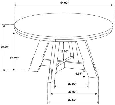 Danvers - Round Wood Dining Table - Brown Oak