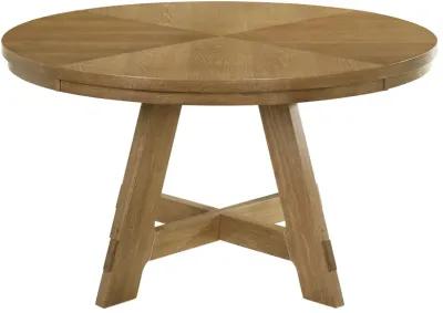 Danvers - Round Wood Dining Table - Brown Oak