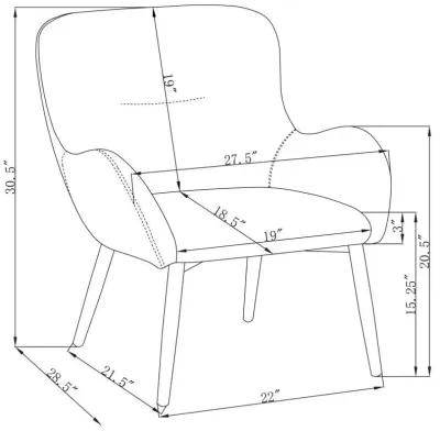 Calvin - Upholstered Modern Arm Accent Chair