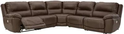 Dunleith - Chocolate - 5-Piece Power Reclining Sectional