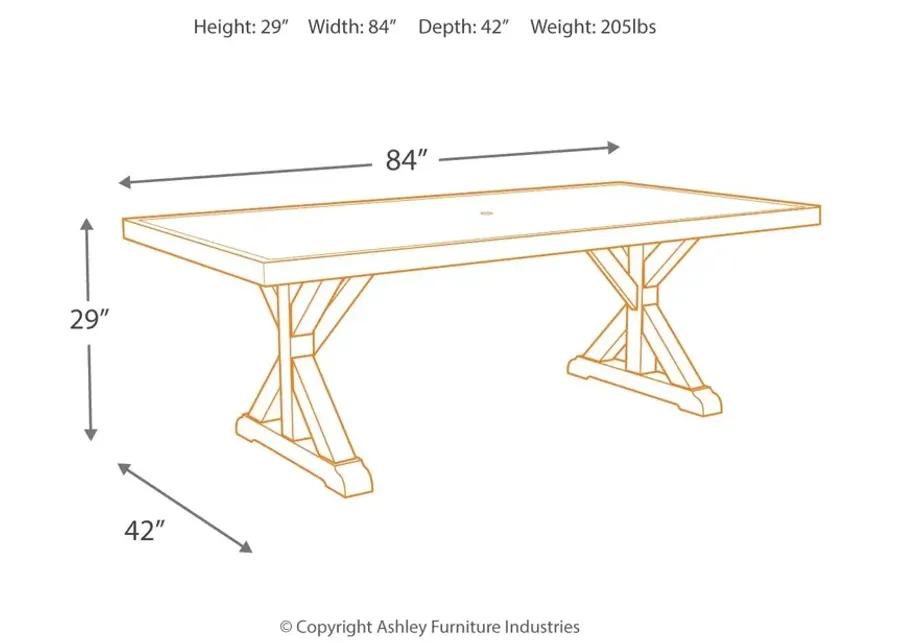 Beachcroft - Rect Dining Table W/Umb Opt