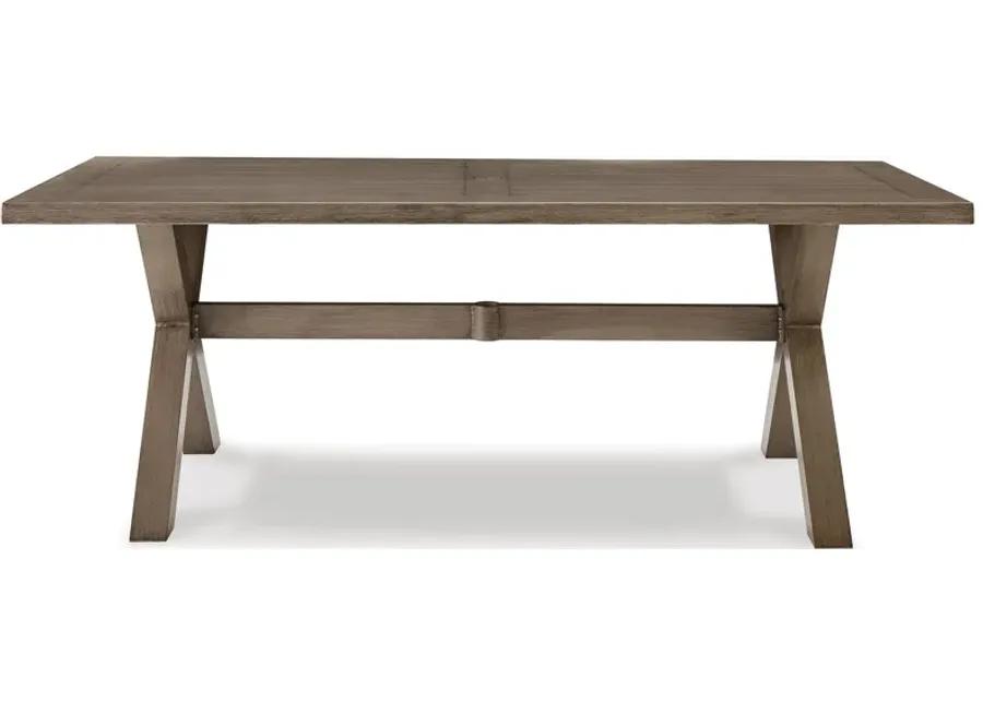 Beach Front - Beige - Rect Dining Table W/Umb Opt