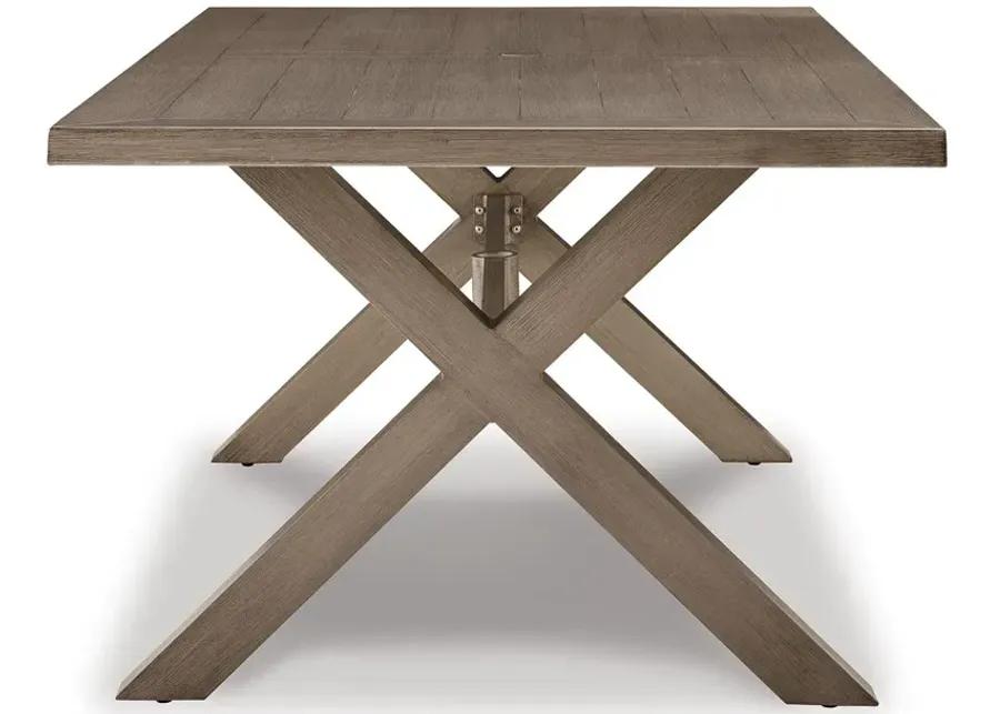 Beach Front - Beige - Rect Dining Table W/Umb Opt