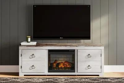 Willowton - 72" TV Stand With Fireplace Insert