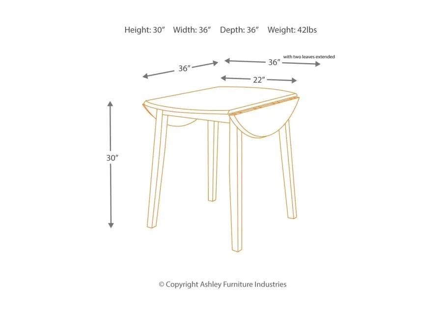 Hammis - Round Dining Drop Leaf Table Set