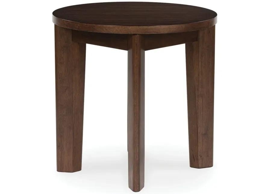 Korestone 2 - Dark Brown - Round End Table