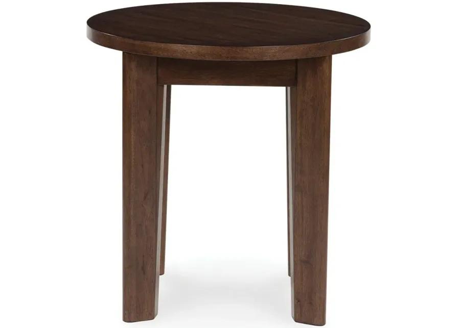 Korestone 2 - Dark Brown - Round End Table