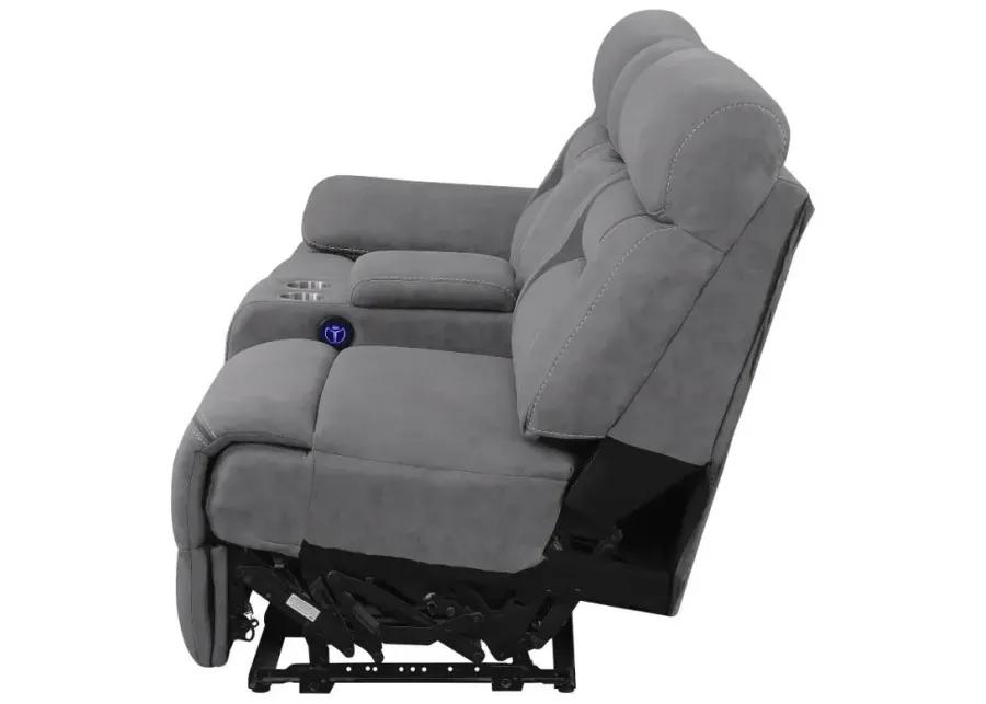 Higgins - LAF Power Loveseat - Gray