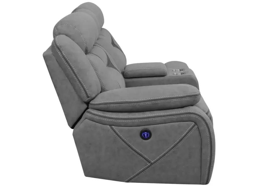 Higgins - LAF Power Loveseat - Gray