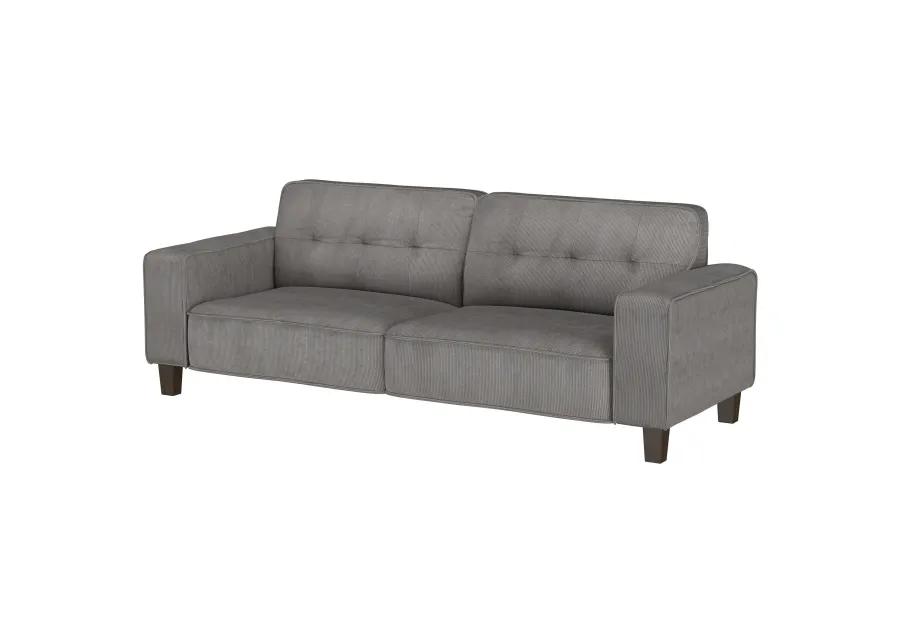 Deerhurst - Upholstered Tufted Track Arm Sofa - Charcoal