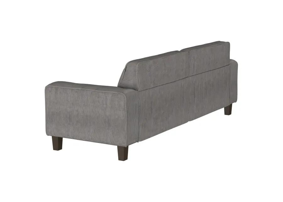 Deerhurst - Upholstered Tufted Track Arm Sofa - Charcoal