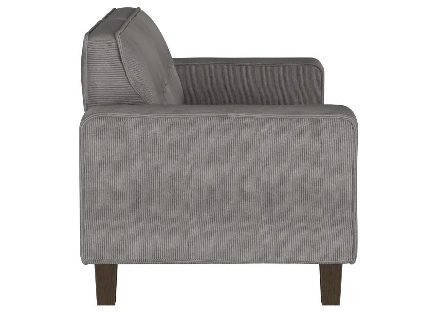 Deerhurst - Upholstered Tufted Track Arm Sofa - Charcoal