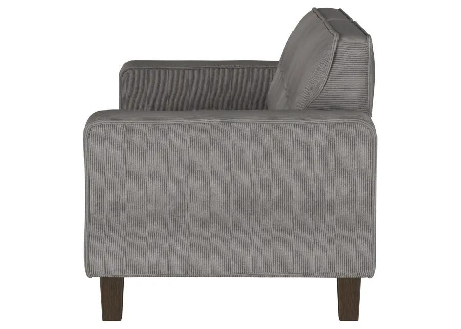 Deerhurst - Upholstered Tufted Track Arm Sofa - Charcoal