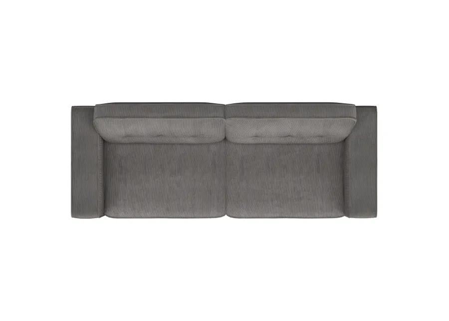 Deerhurst - Upholstered Tufted Track Arm Sofa - Charcoal