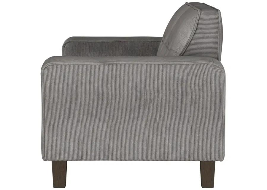 Deerhurst - Upholstered Tufted Track Arm Loveseat - Charcoal