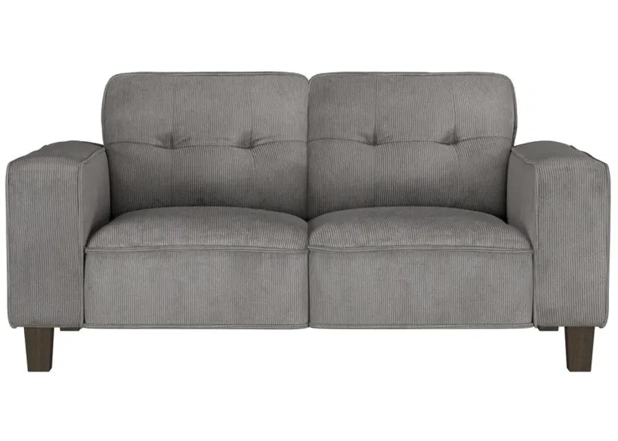 Deerhurst - Upholstered Tufted Track Arm Loveseat - Charcoal