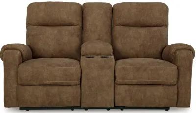 Edenwold - Brindle - Dbl Reclining Loveseat With Console